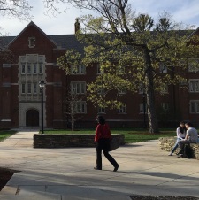 Springtime at Wood Hall, Storrs campus